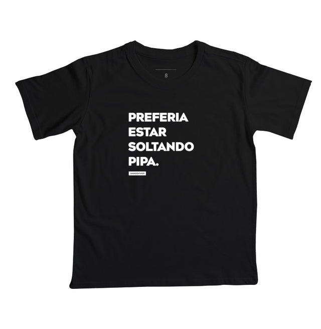 Camiseta KIDS Preferia estar soltando pipa.