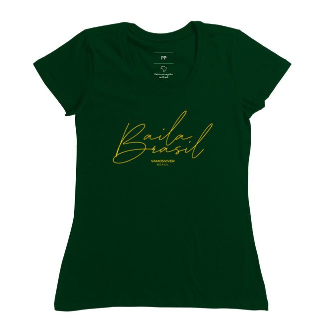 Camiseta Baby Look Baila Brasil