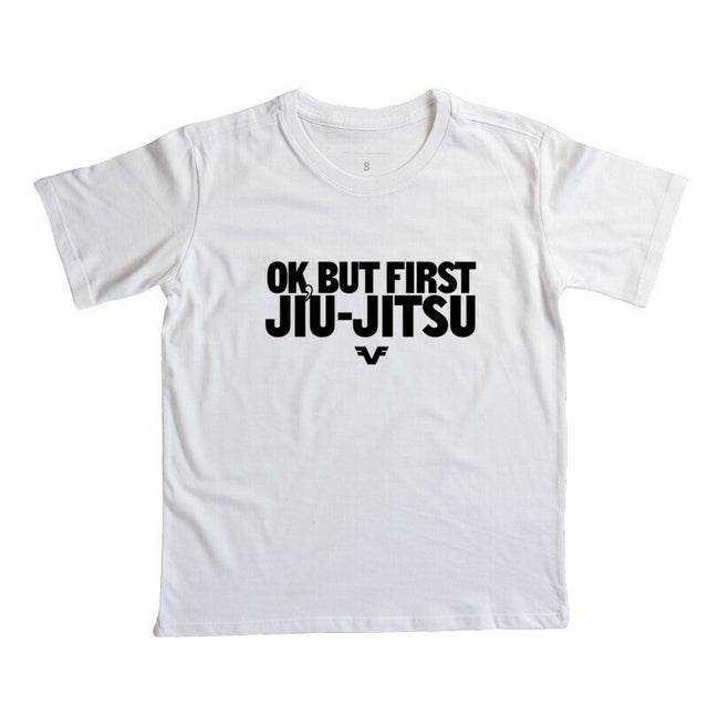 Camiseta KIDS Ok, But First Jiu-Jitsu