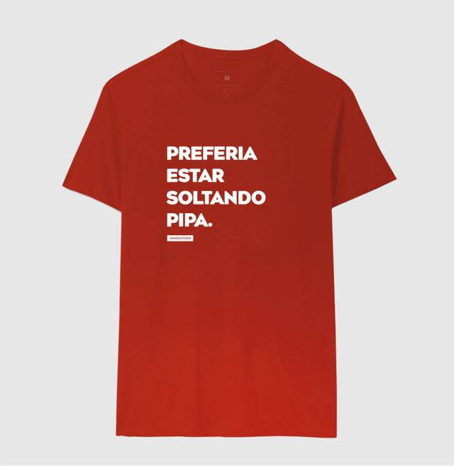 Camiseta Preferia estar soltando pipa.