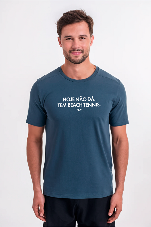 Camiseta Dry Sport UV - Hoje não dá. Tem Beach Tennis.