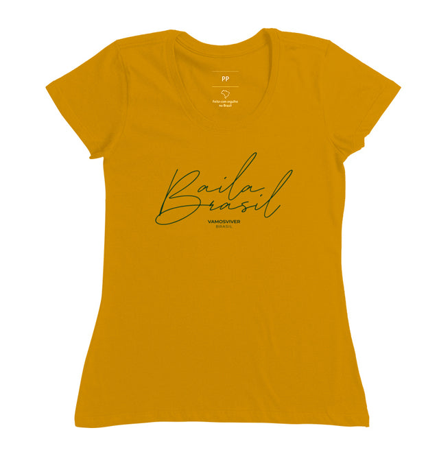 Camiseta Baby Look Baila Brasil