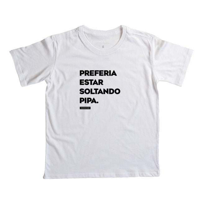 Camiseta KIDS Preferia estar soltando pipa.