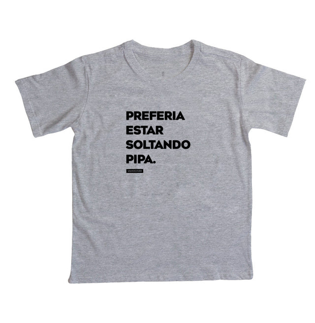 Camiseta KIDS Preferia estar soltando pipa.